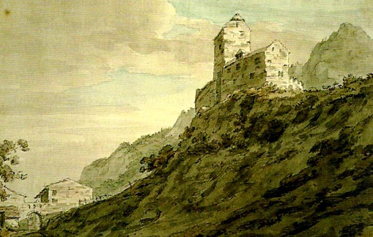 John Robert Cozens south gate of sargans china oil painting image